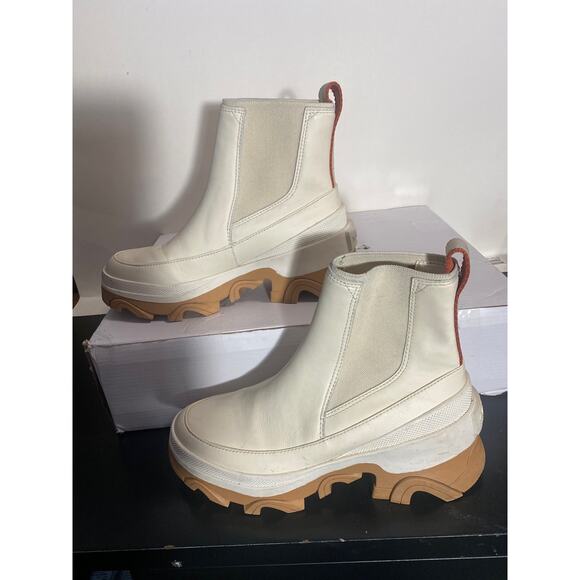 SOREL Brex Waterproof Chelsea Boot in Natural/Sea at Nordstrom, Size 5.5 - Picture 3 of 9